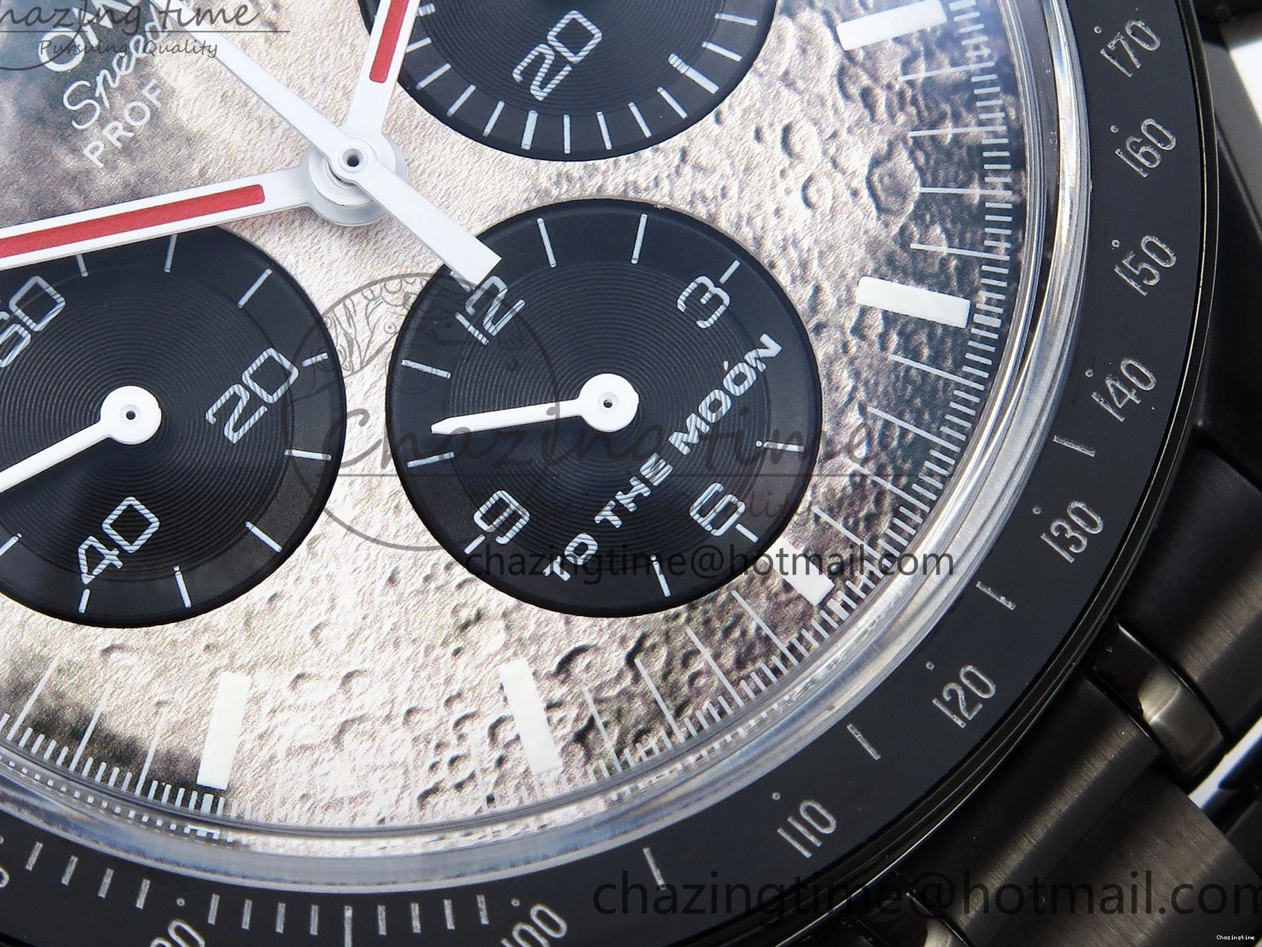 0128 Speedmaster Black Benom PVD Moon RMF Best Edition on PVD Bracelet Lemania HW WrinkleFree 7727